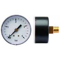 MANOMETER 106004 MESSING  50MM  0-1 BAR A.A. G1/4 KLASSE 2.5