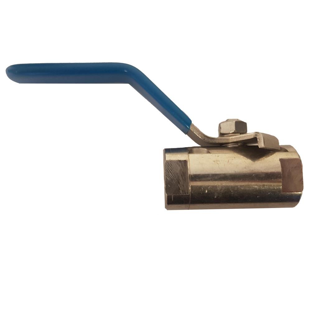FIG. 7742 RVS-316 KOGELKRAAN 3/4" BSP MET 1-DELIG HUIS GER. DOORLAAT
